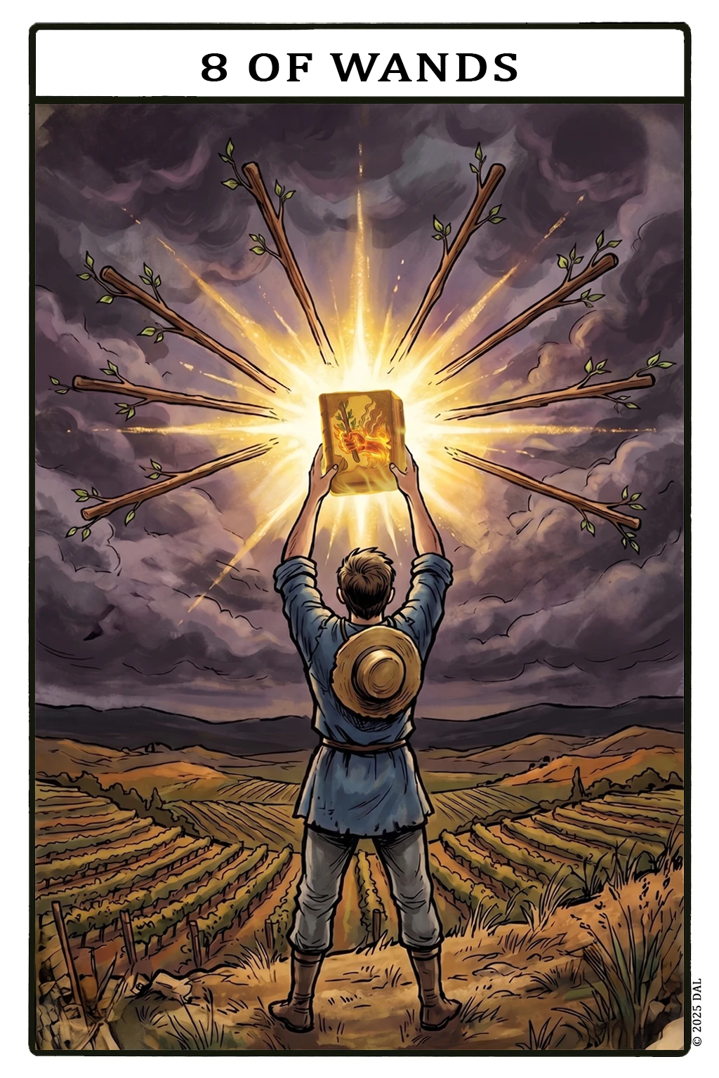 Card 8 — Eight of Wands