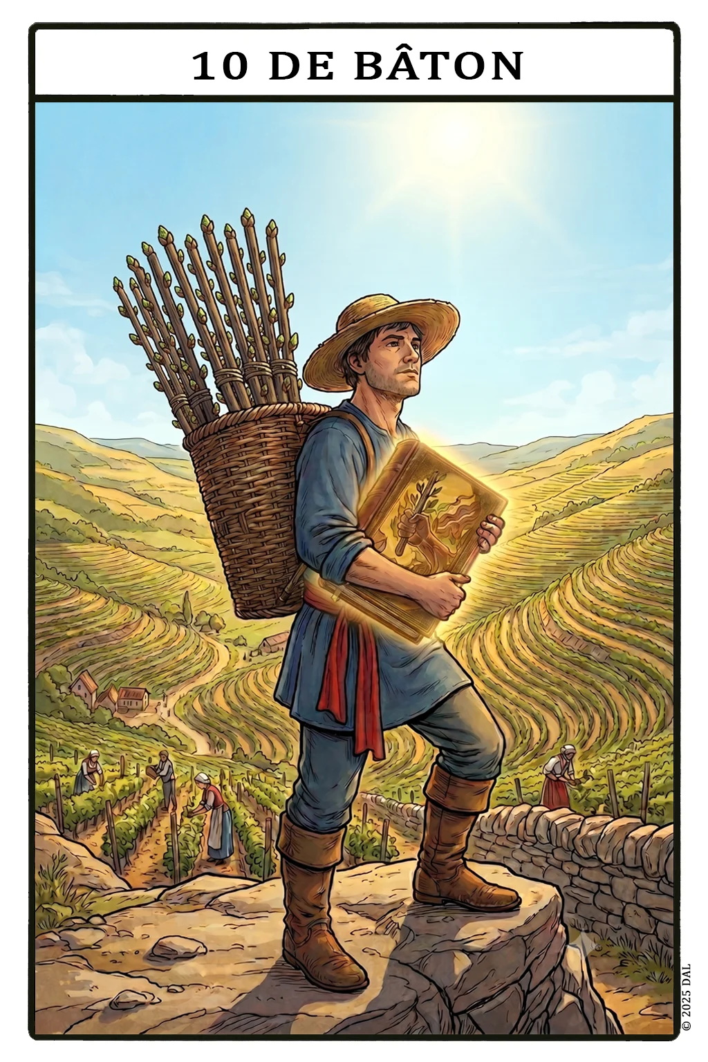 Carte 10 — Dix de Bâtons