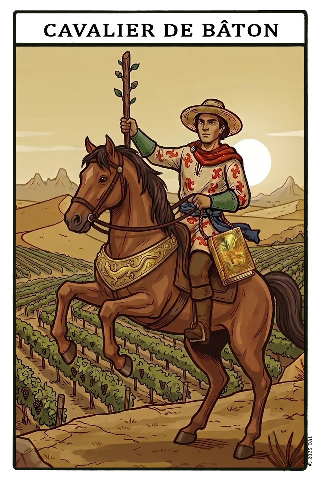 Carte 12 — Cavalier de Bâtons