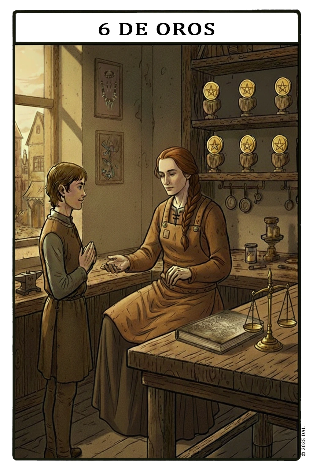 Carta 6 — Seis de Oros